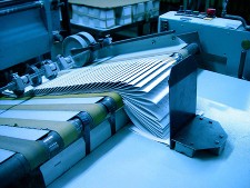 Image of paper being printed