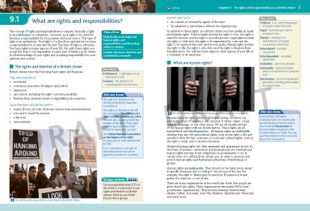 Image of a double page spread from a Nelson Thornes textbook Image of a double page spread from a Nelson Thornes textbook