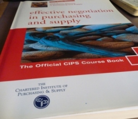 Image of a course book produced for the Chartered Institute of Purchasing and Supply (CIPS)