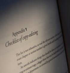 Image of a copy-editing checklist from a book