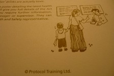 Image from a page of a workbook produced for Protocol Training