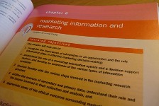 Image of a chapter of a textbook entitled: Marketing Information and Research