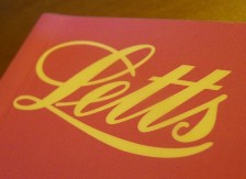 Image of the Letts Educational logo on a textbook