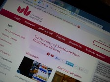 Image of the University of Bedfordshire website